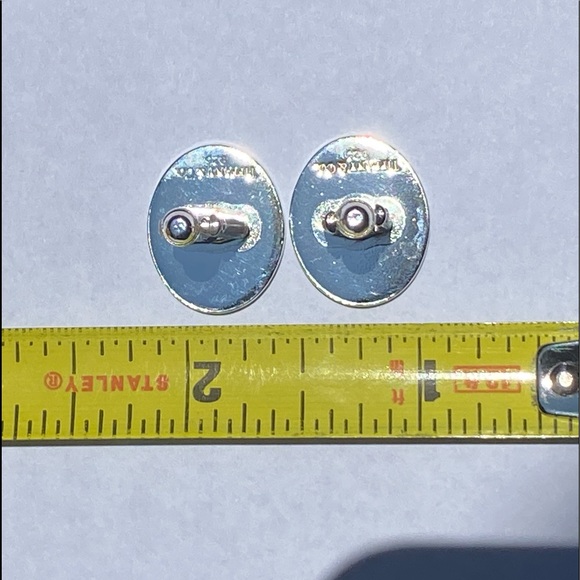 AUTH Tiffany & Co Engine-turned Oval cuff links - Picture 14 of 15